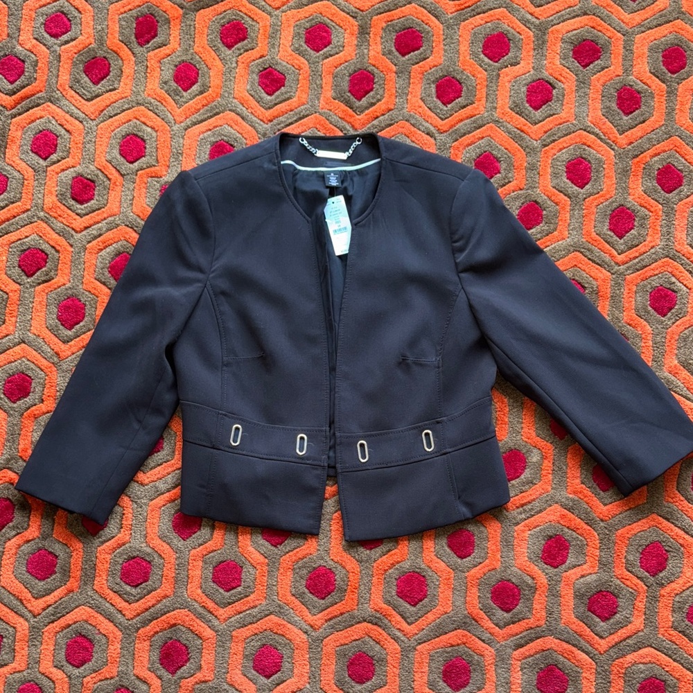 MAKE OFFER! White House Black Market Cropped Open-Front Blazer size 10